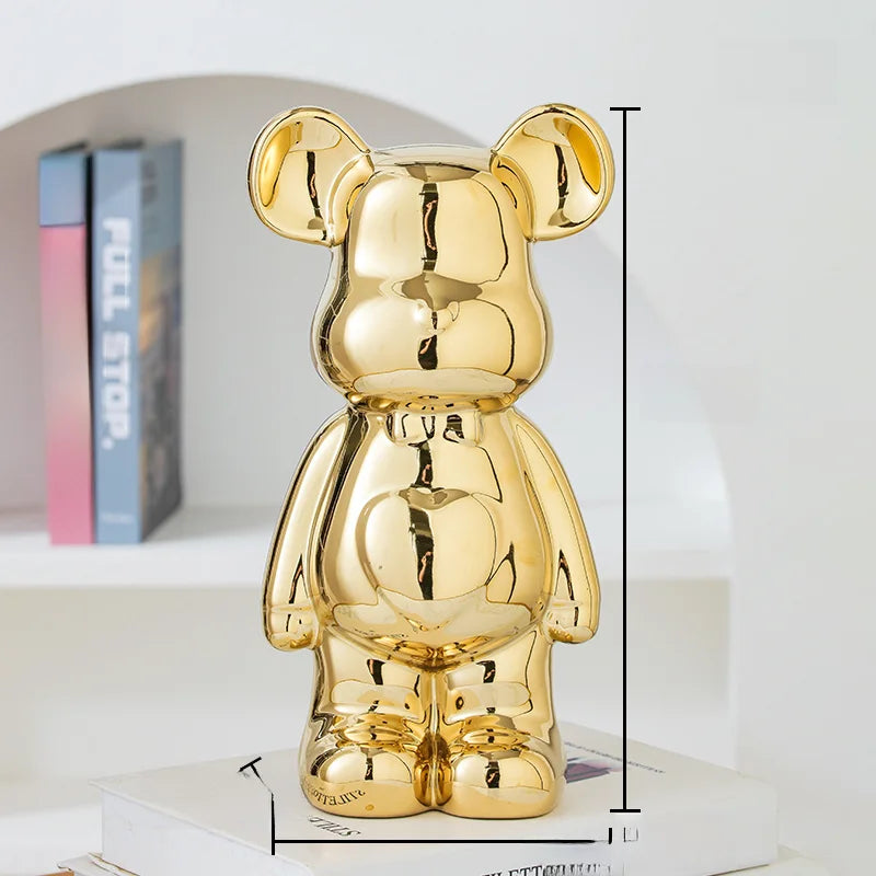 Aesthetic Bear Ceramic Sculpture