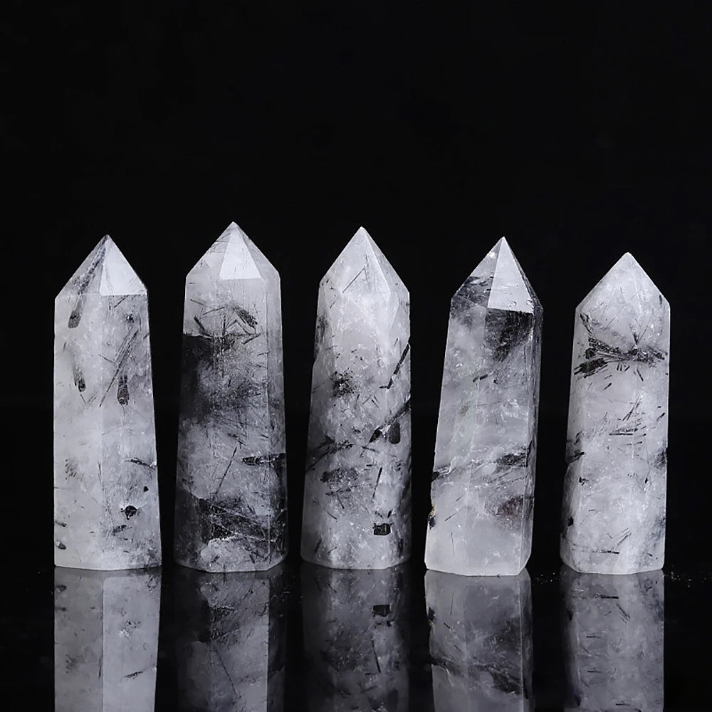 Natural Stone & Crystal Point Wand