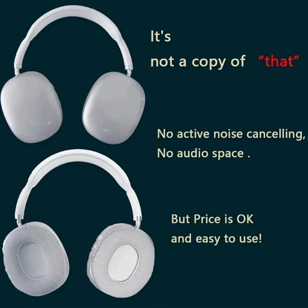 P9 Wireless Bluetooth Headphones – Noise Cancelling Over-Ear Headset with Mic