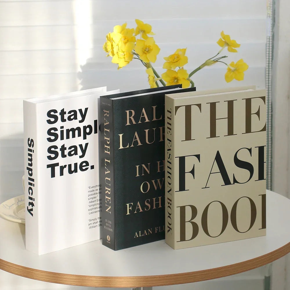3PCS Fashion Decorative Fake Books