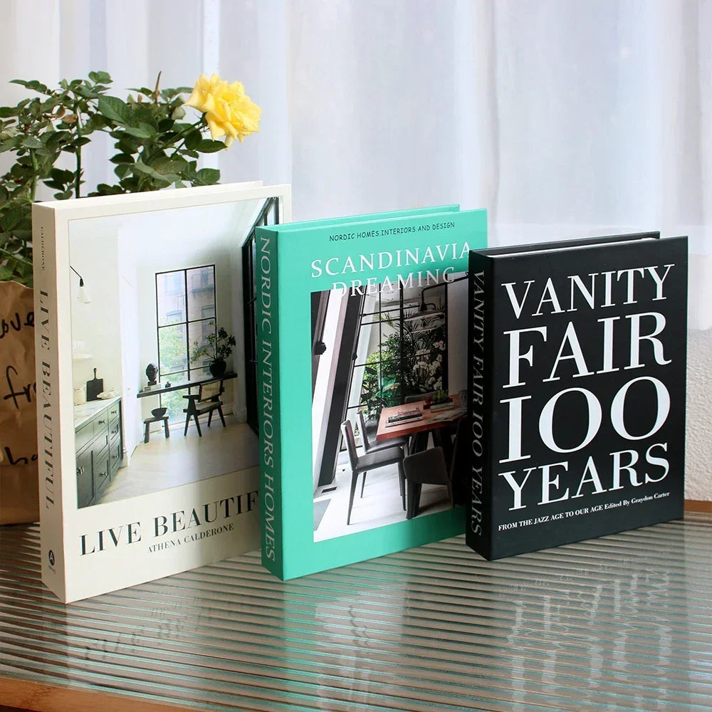 3PCS Fashion Decorative Fake Books