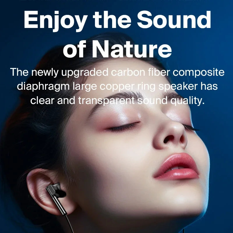 EARDECO Wired Earphones – 3.5mm/Type-C HiFi Stereo Bass Headphones with Mic