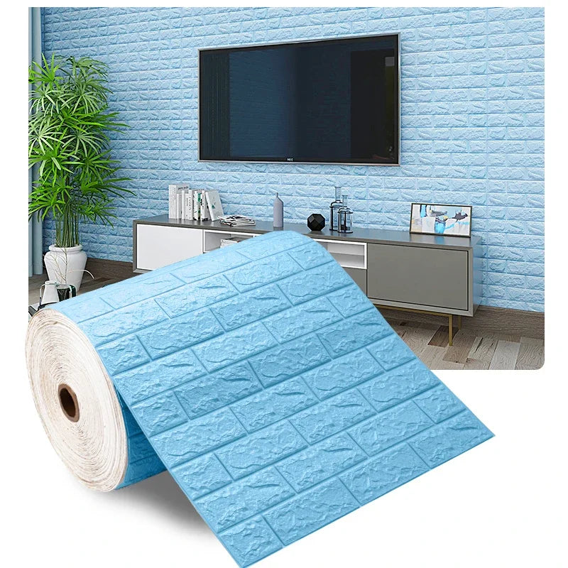 3D Self-Adhesive Foam Brick Wallpaper