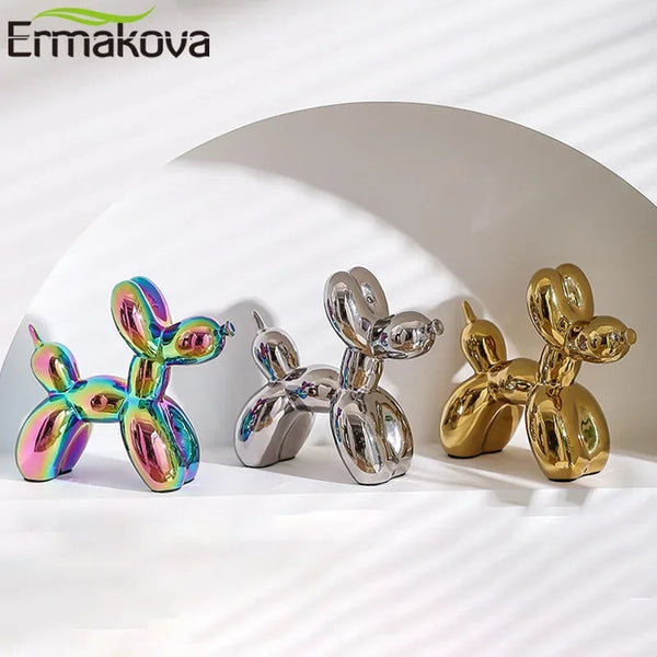 ERMAKOVA Ceramic Balloon Dog Figurine