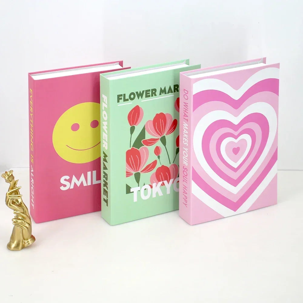 3PCS Fashion Decorative Fake Books