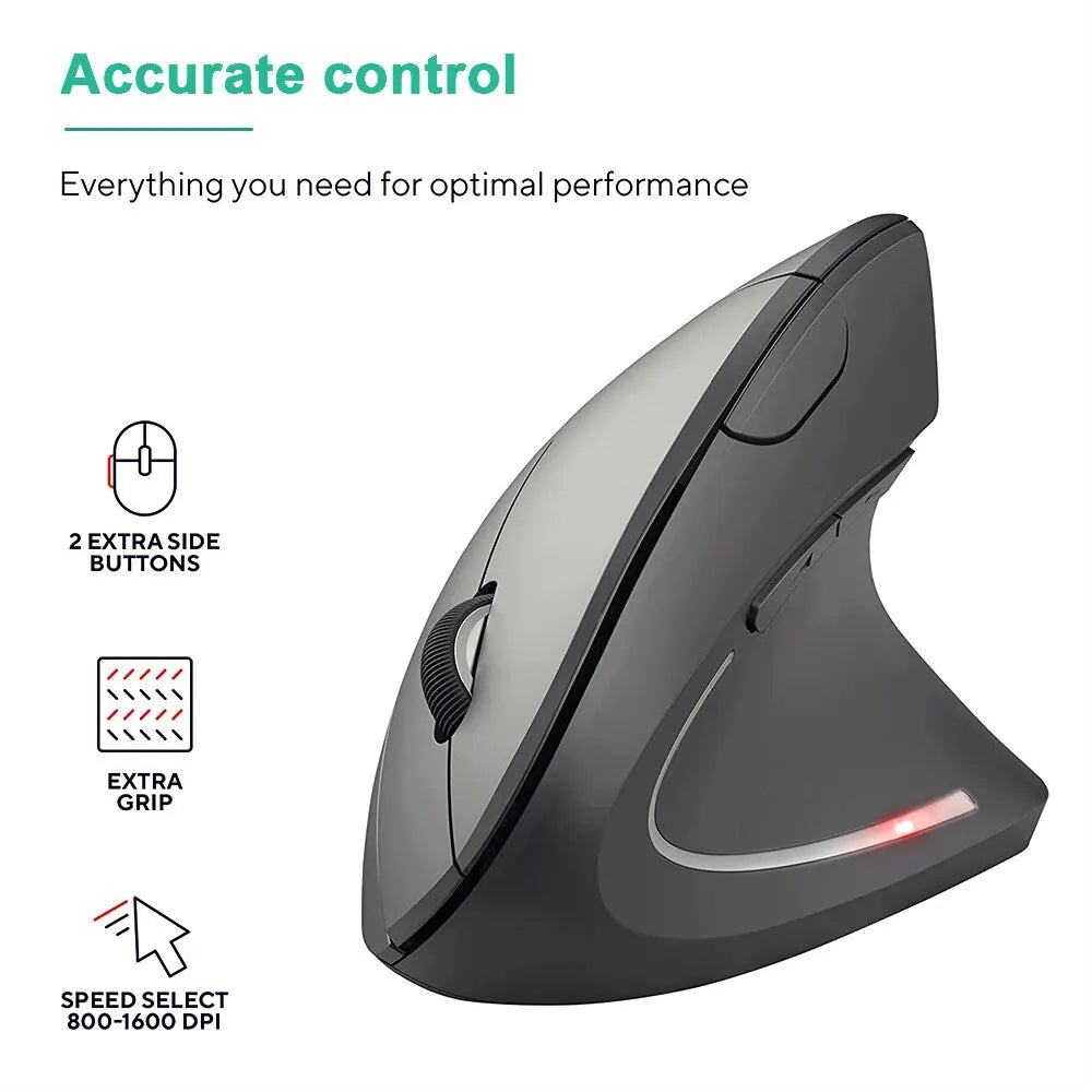 Ergonomic Vertical Wireless Mouse