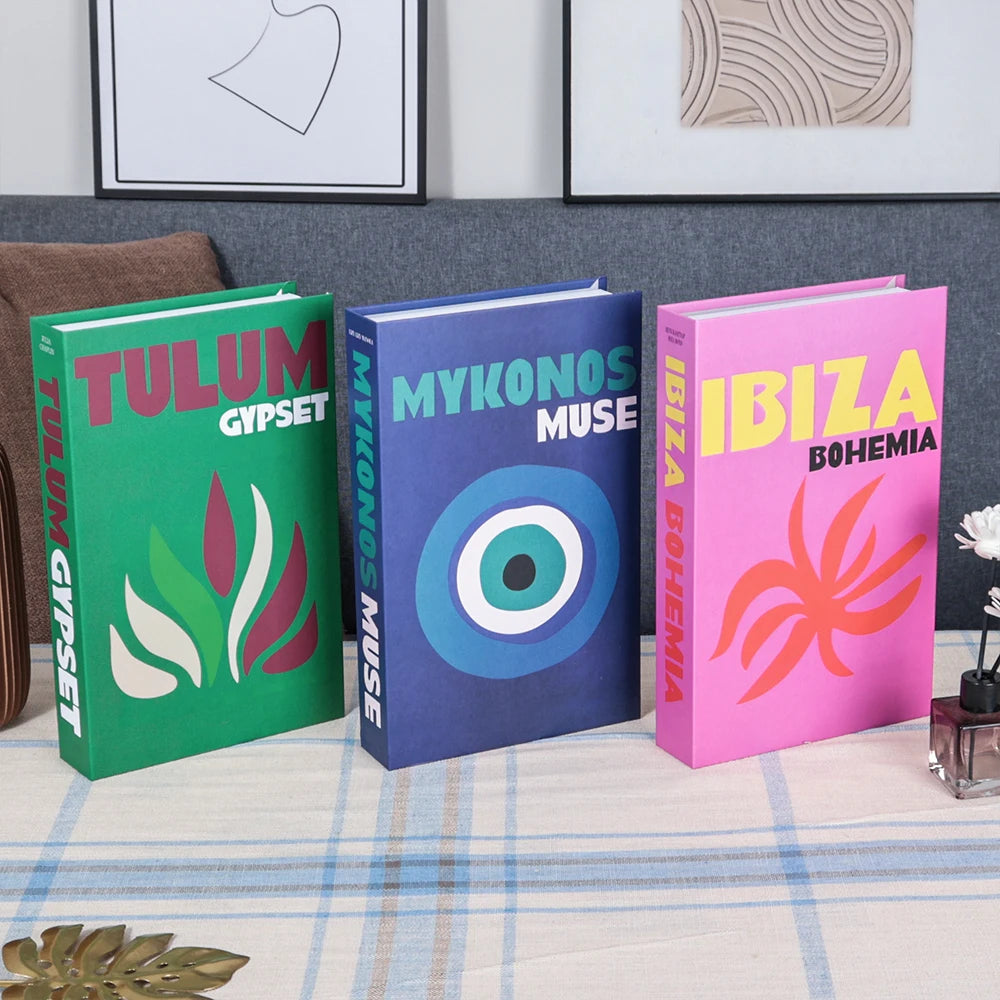 3PCS Fashion Decorative Fake Books