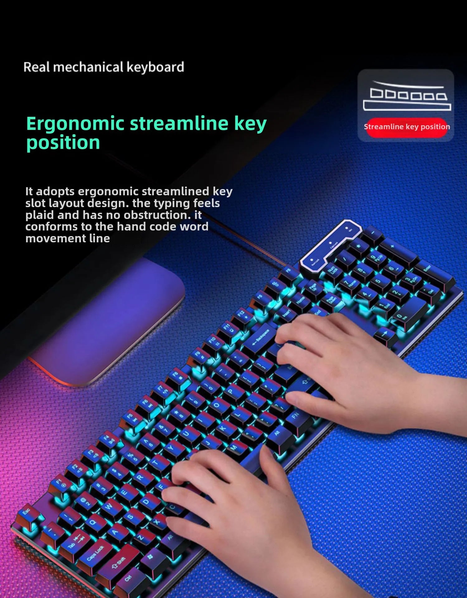 Ergonomic Waterproof Set for Desktop Gamers