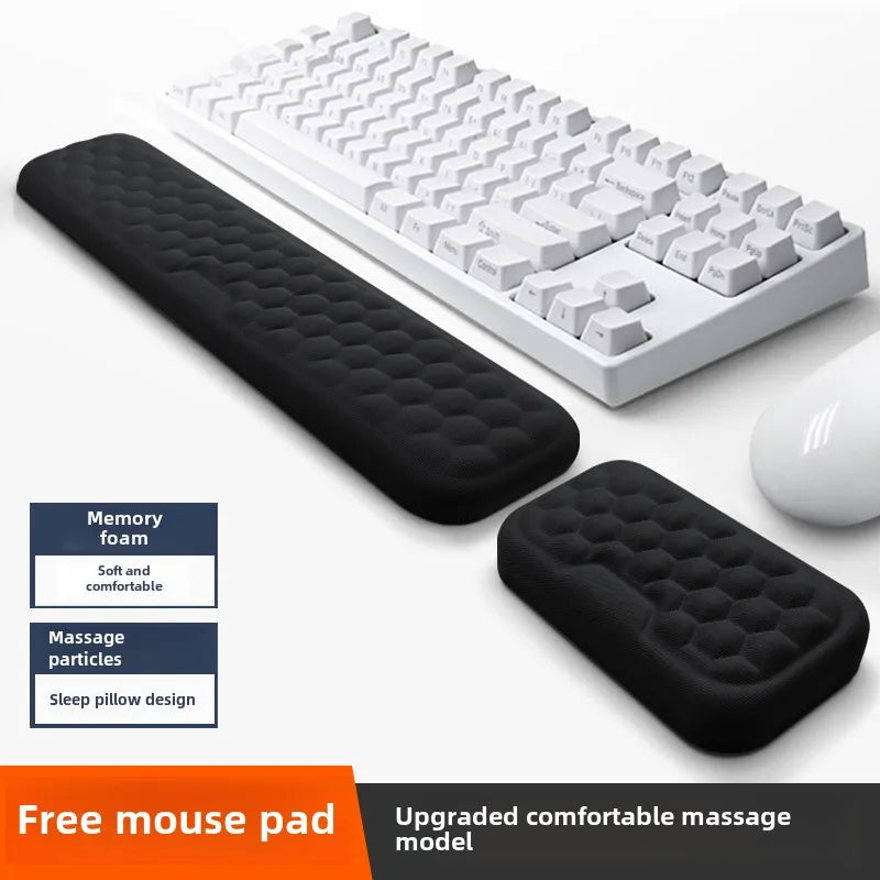Ergonomic Keyboard and Mouse Wrist Rest Set – Memory Foam Support Pad