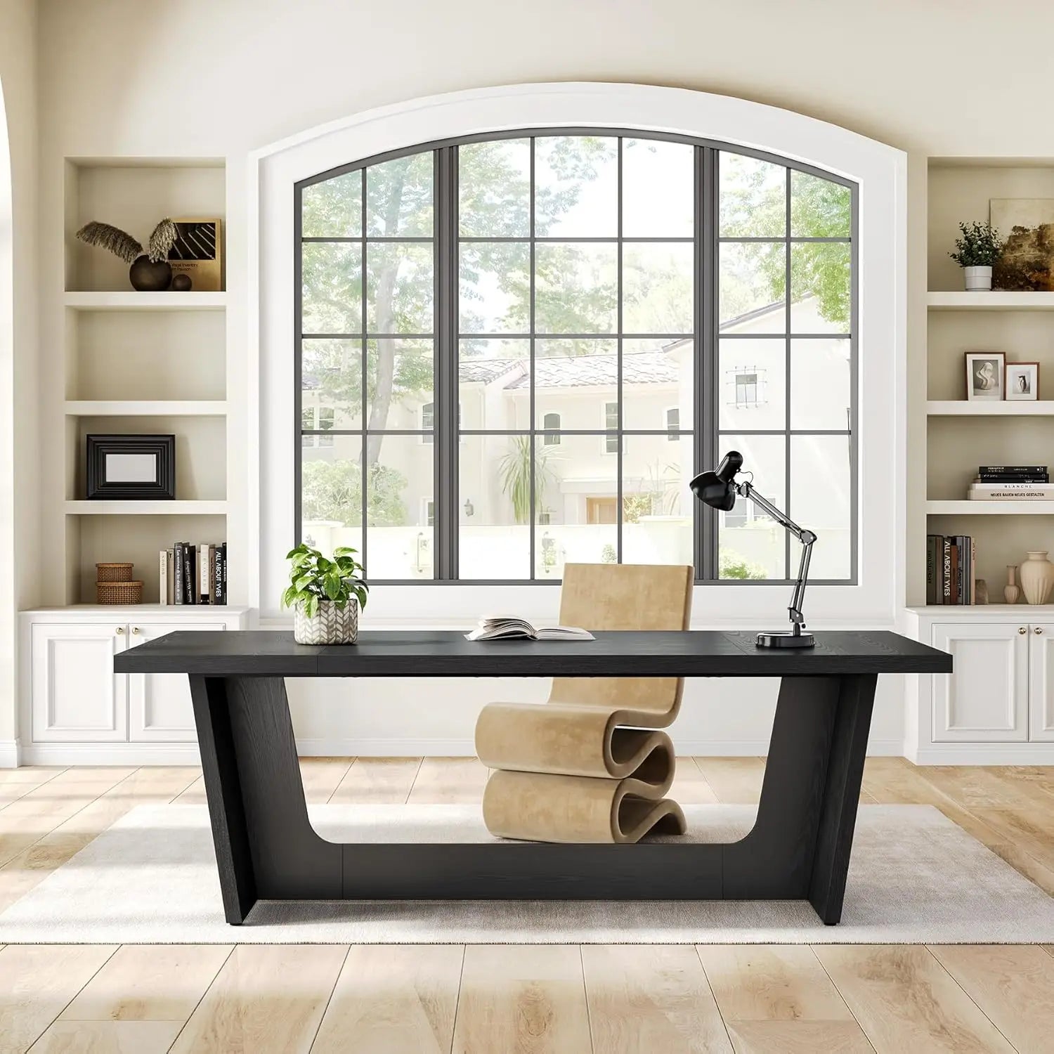 Executive Desk – Brown Industrial Computer Desk
