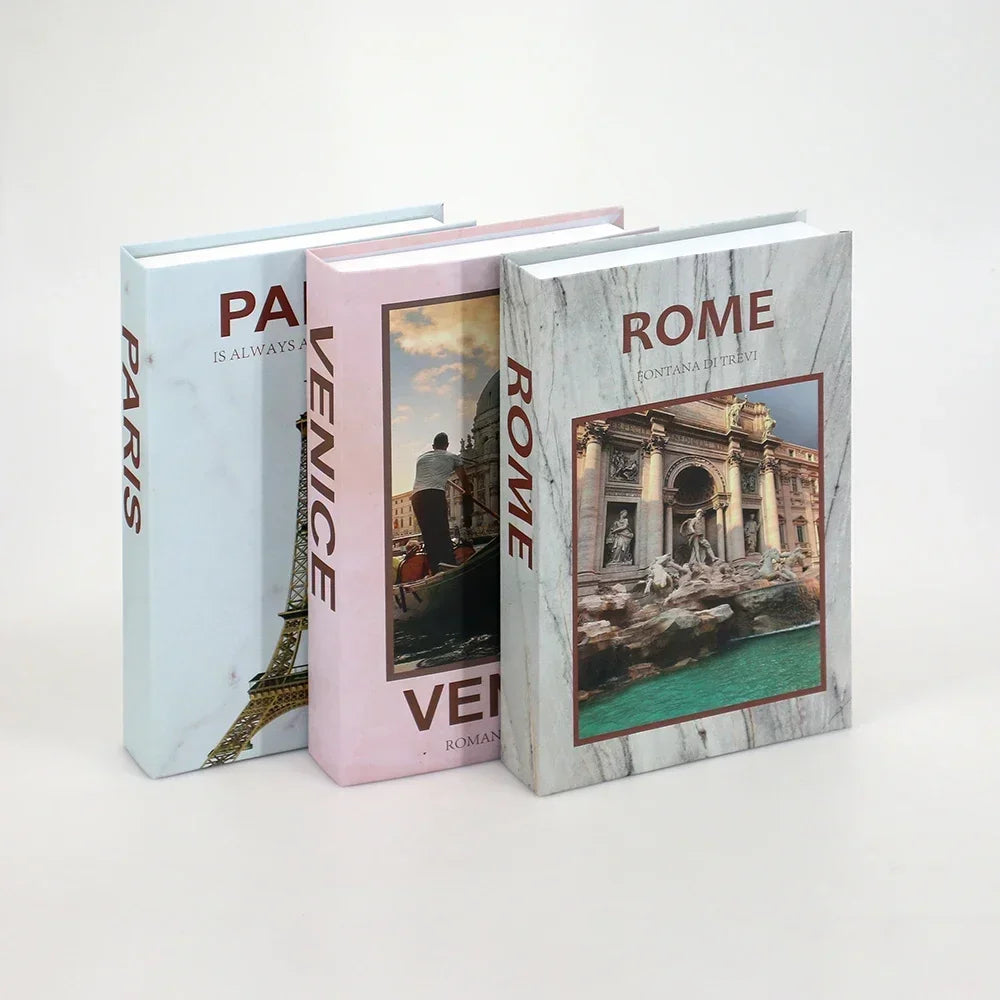 3PCS Fashion Decorative Fake Books