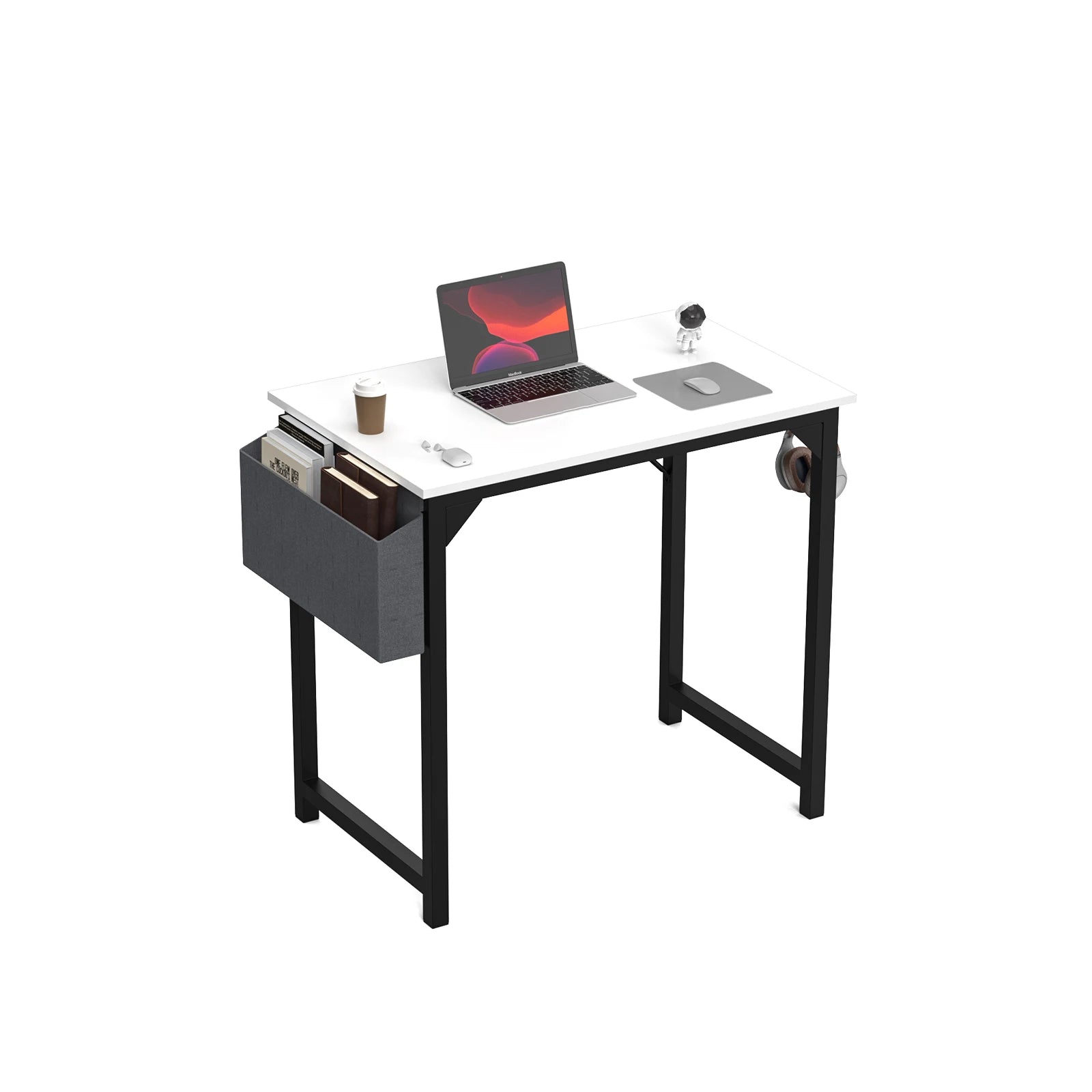 JHK Computer Desk with Side Bag & Headphone Hook