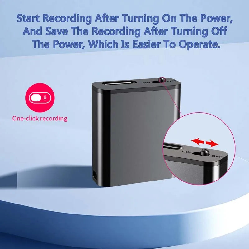 Ultra-Slim 0.25cm Digital Audio Dictaphone with Magnet
