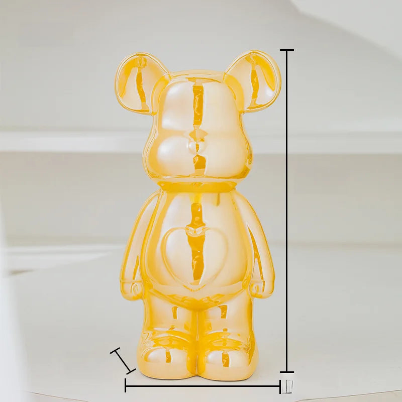 Aesthetic Bear Ceramic Sculpture