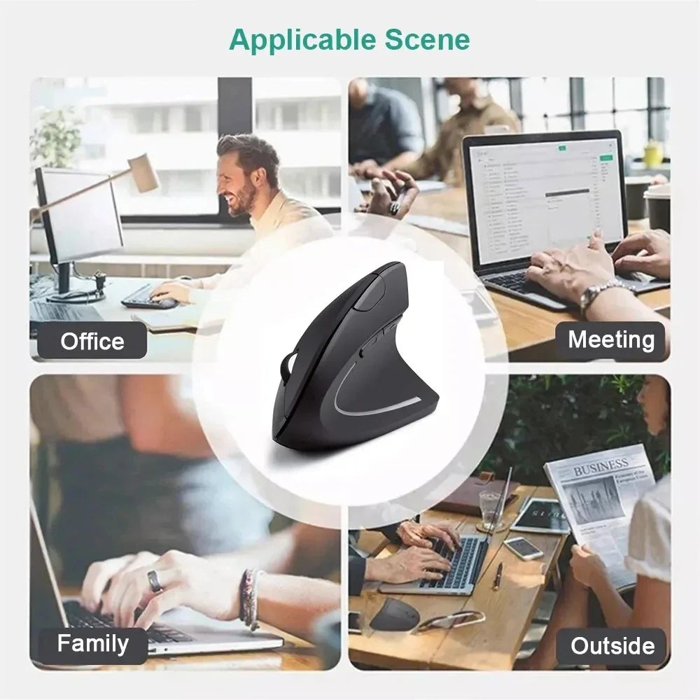 Ergonomic Vertical Wireless Mouse