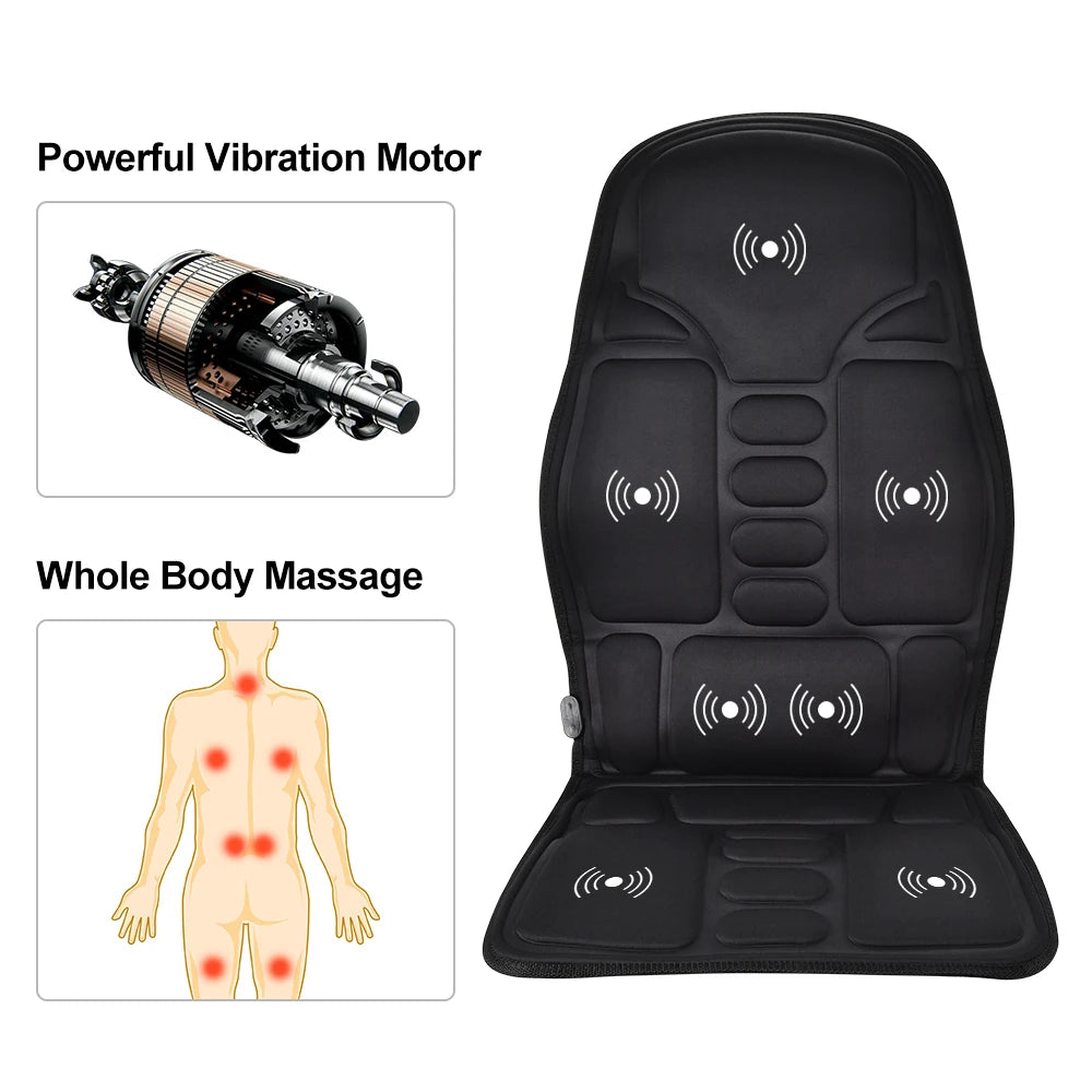 Infrared Full Body Massage Chair Pad for Car, Home & Office