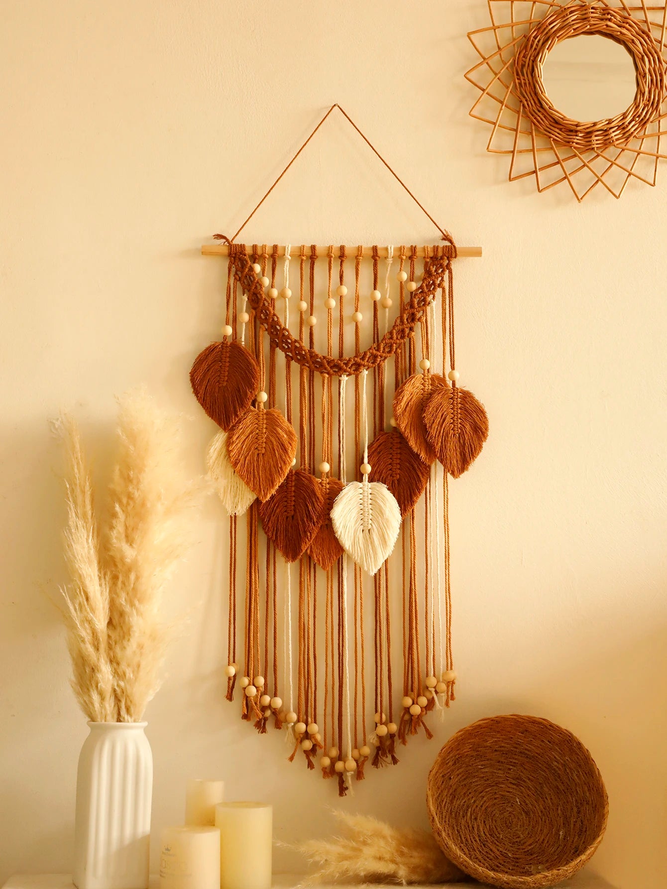 Leaf Macrame Wall Tapestry