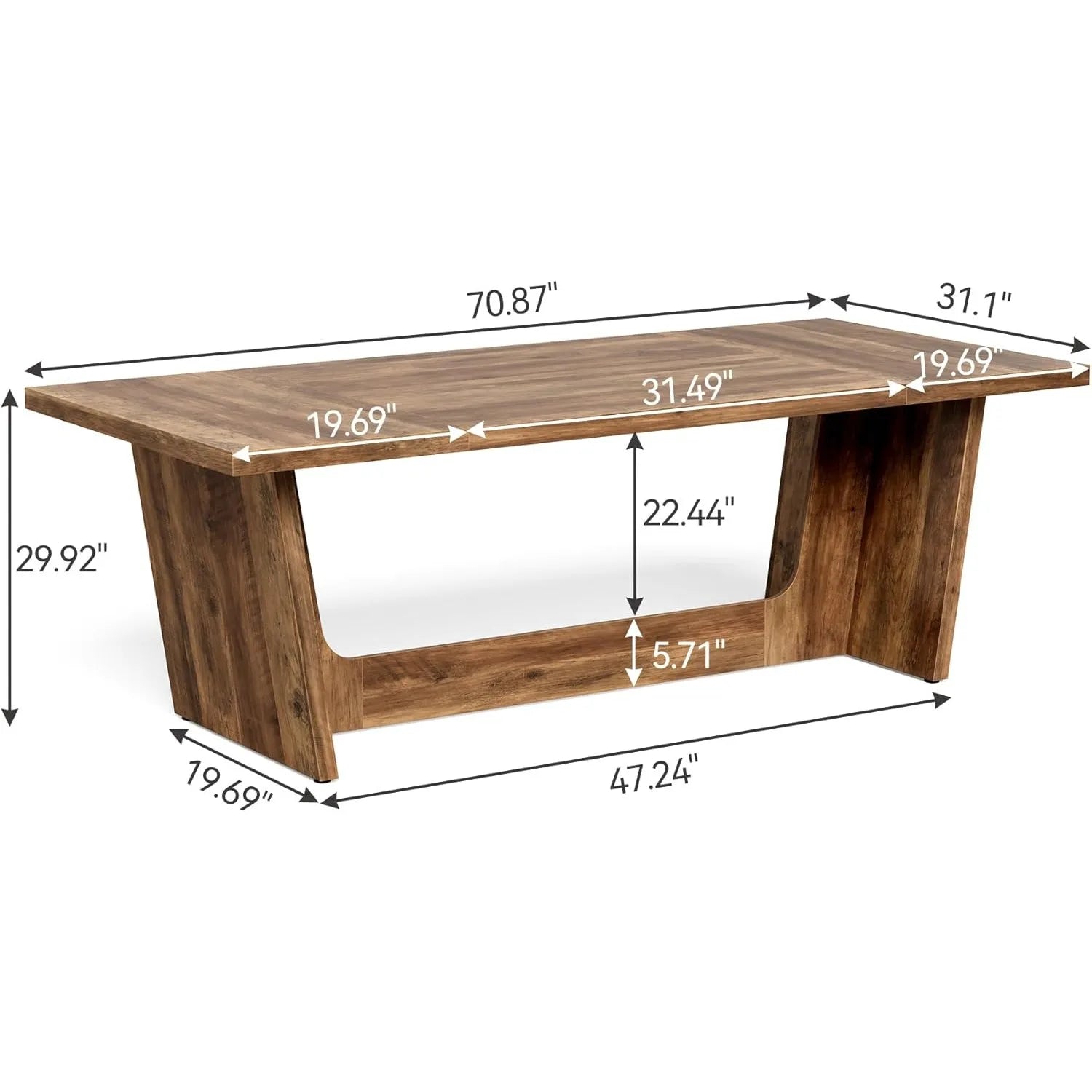 Executive Desk – Brown Industrial Computer Desk