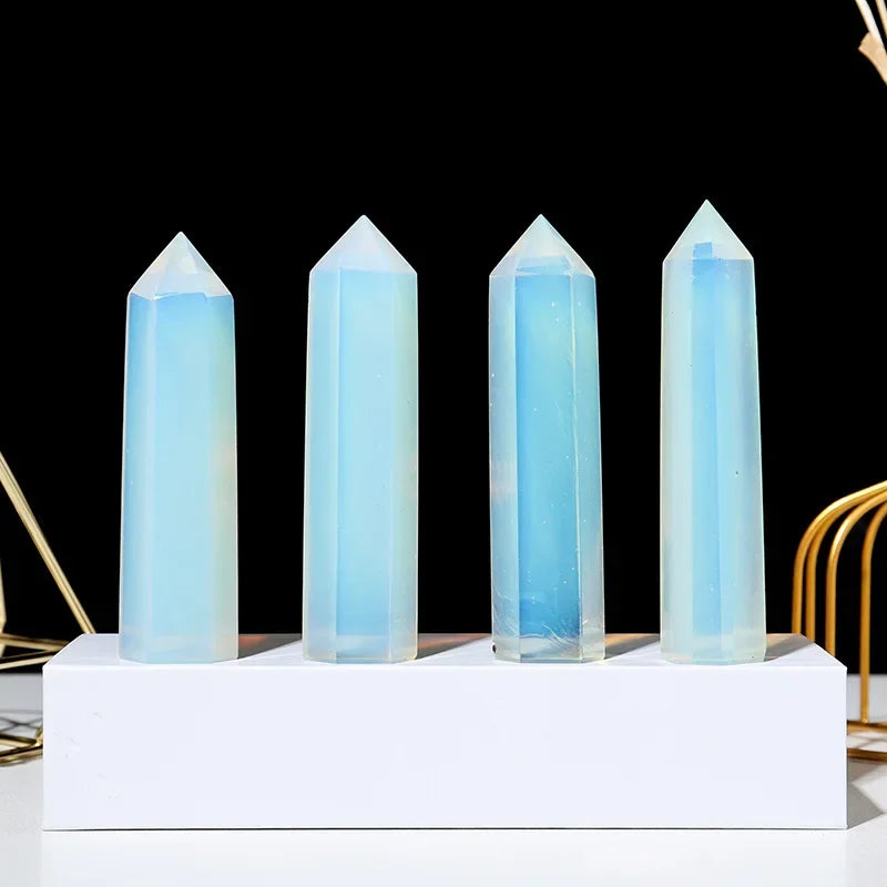 Natural Stone & Crystal Point Wand