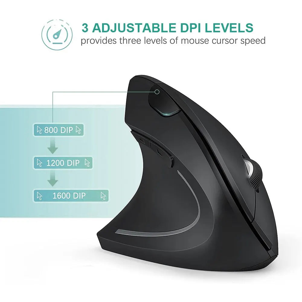Ergonomic Vertical Wireless Mouse