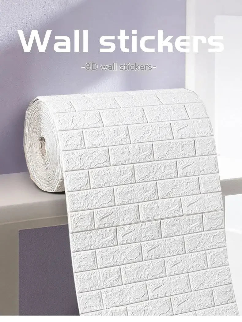 3D Self-Adhesive Foam Brick Wallpaper