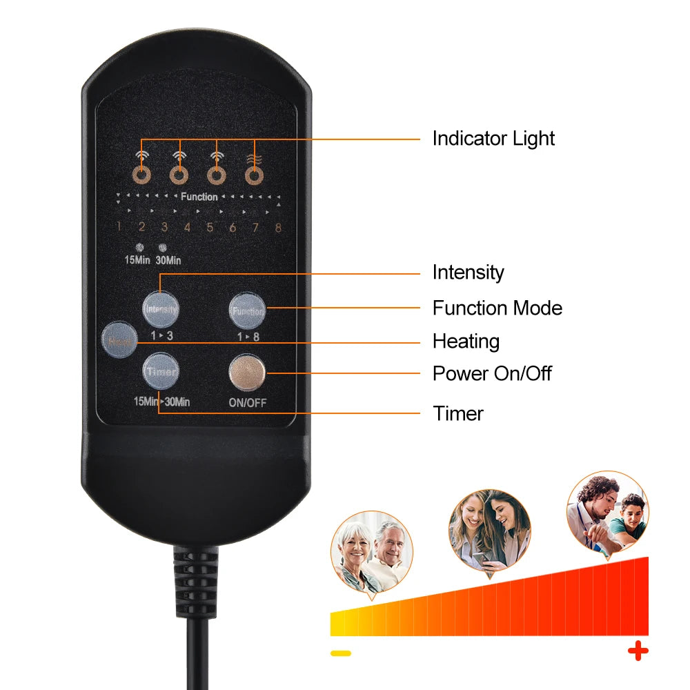 Infrared Full Body Massage Chair Pad for Car, Home & Office