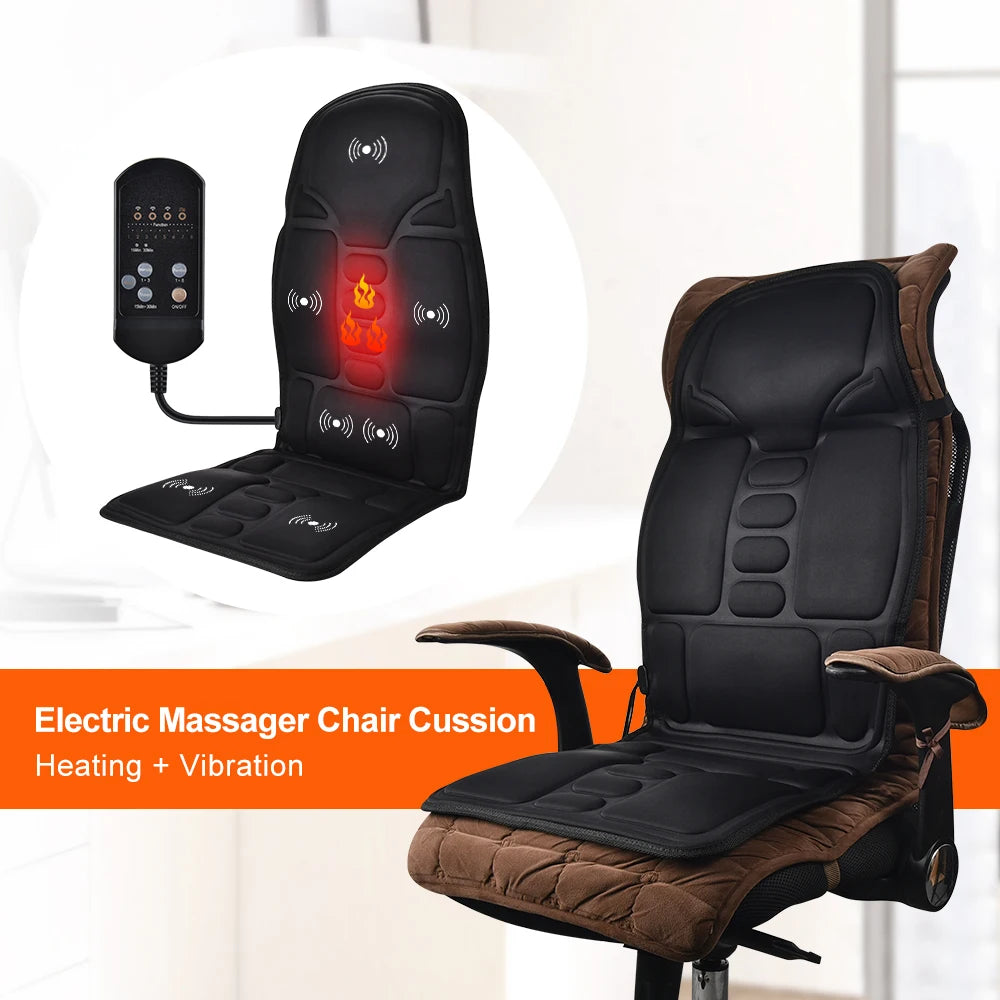 Infrared Full Body Massage Chair Pad for Car, Home & Office
