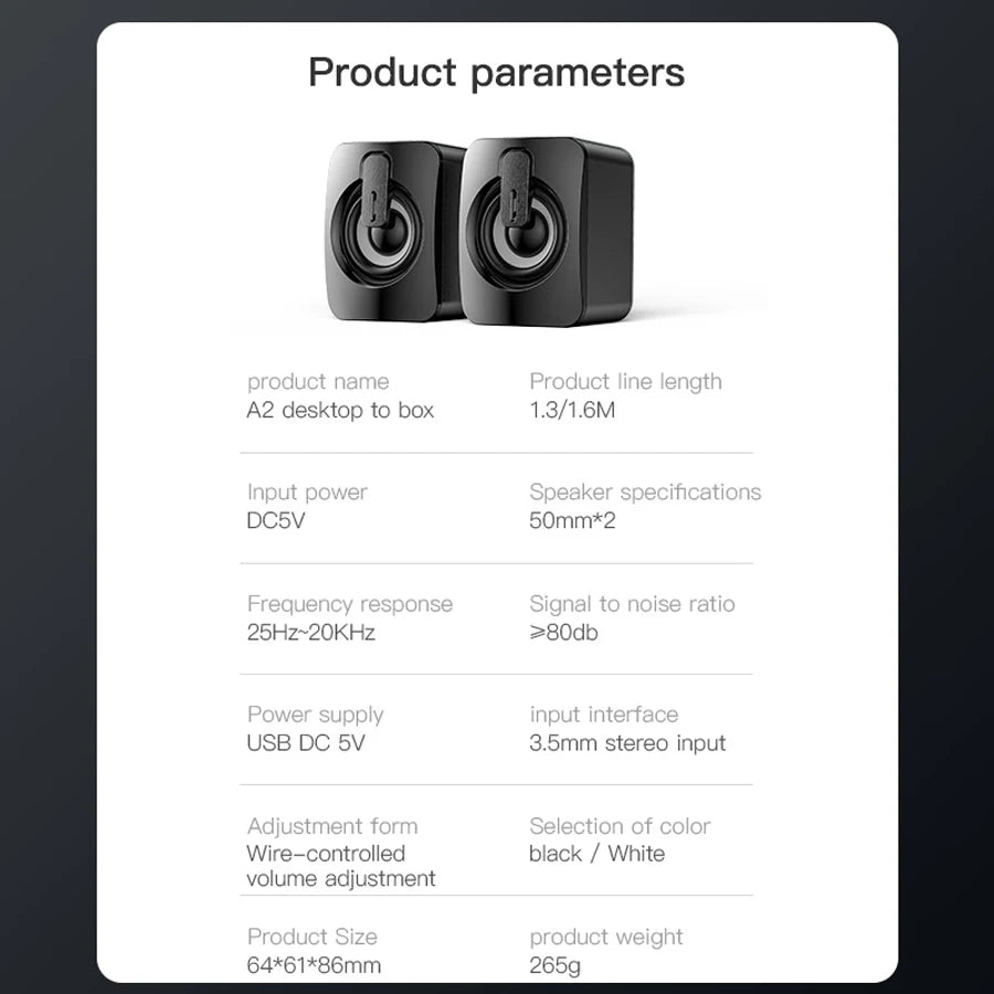 Mini PC Speaker – USB Powered Sound Box for Computer