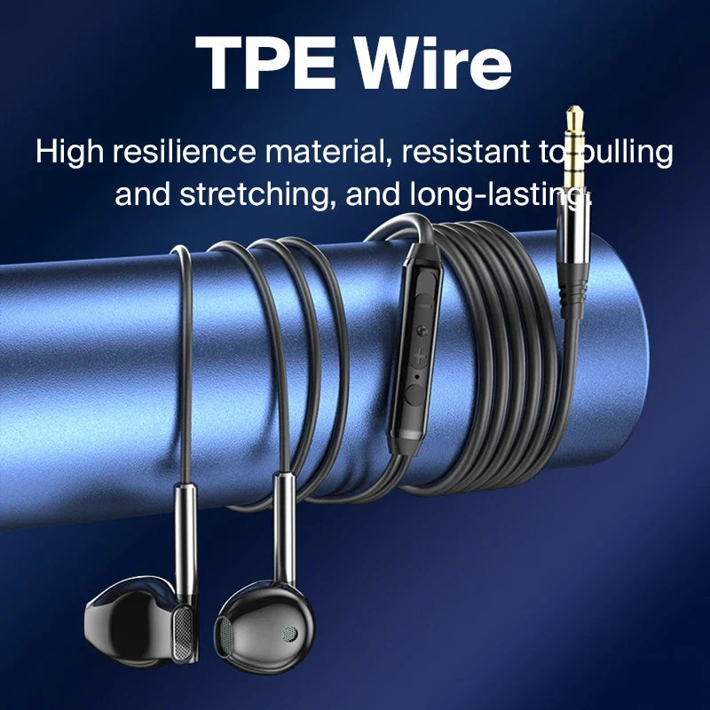 EARDECO Wired Earphones – 3.5mm/Type-C HiFi Stereo Bass Headphones with Mic