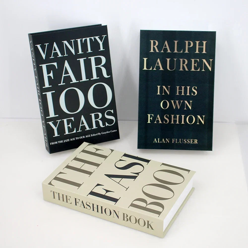 3PCS Fashion Decorative Fake Books