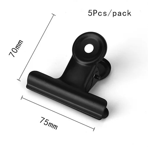 5PCS Metal Binder Clips Assorted Sizes