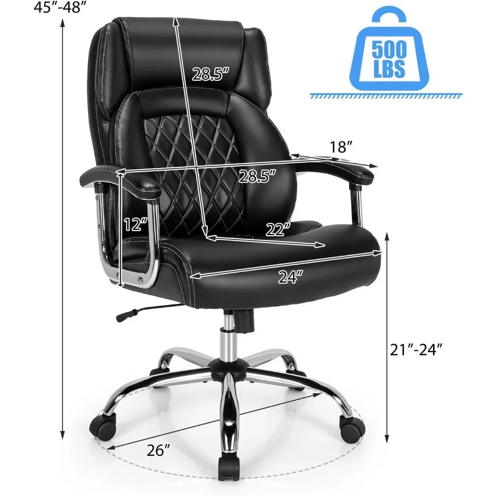 Big & Tall 500lb PU Leather Office Chair