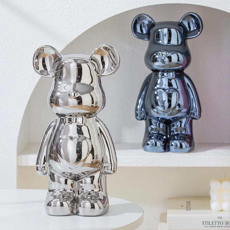Aesthetic Bear Ceramic Sculpture