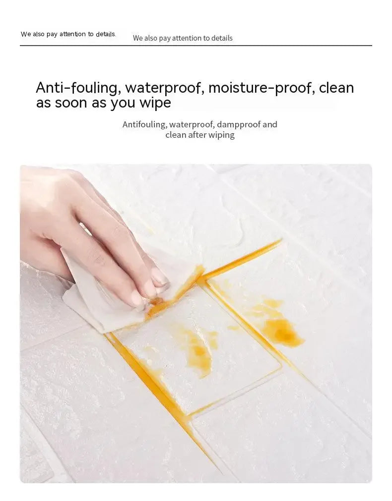 3D Self-Adhesive Foam Brick Wallpaper
