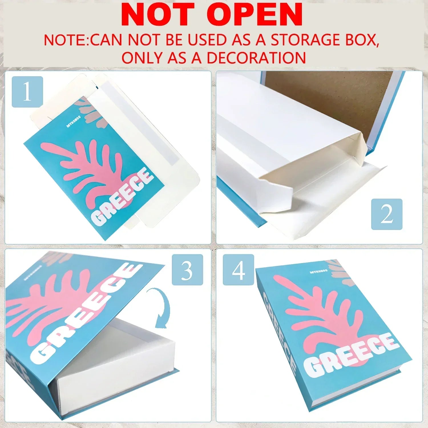 3PCS Fashion Decorative Fake Books