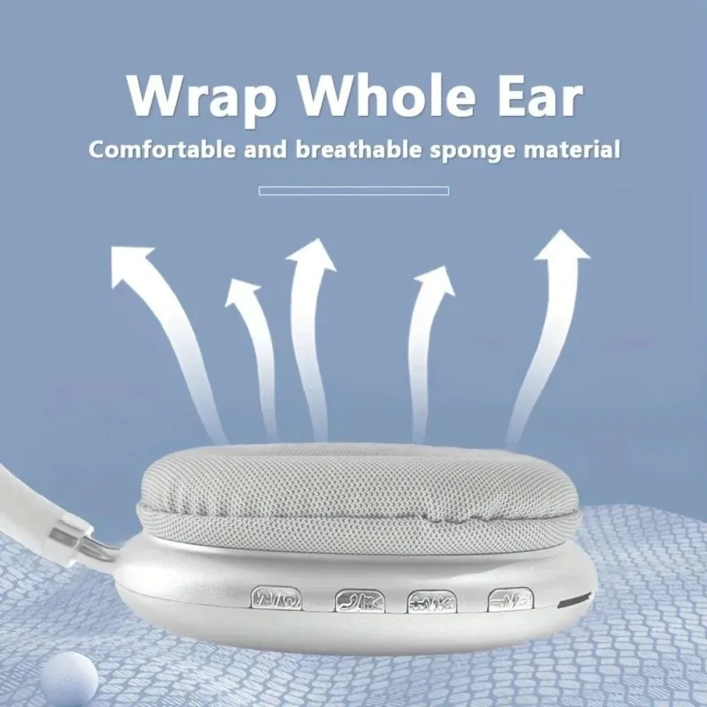 P9 Wireless Bluetooth Headphones – Noise Cancelling Over-Ear Headset with Mic