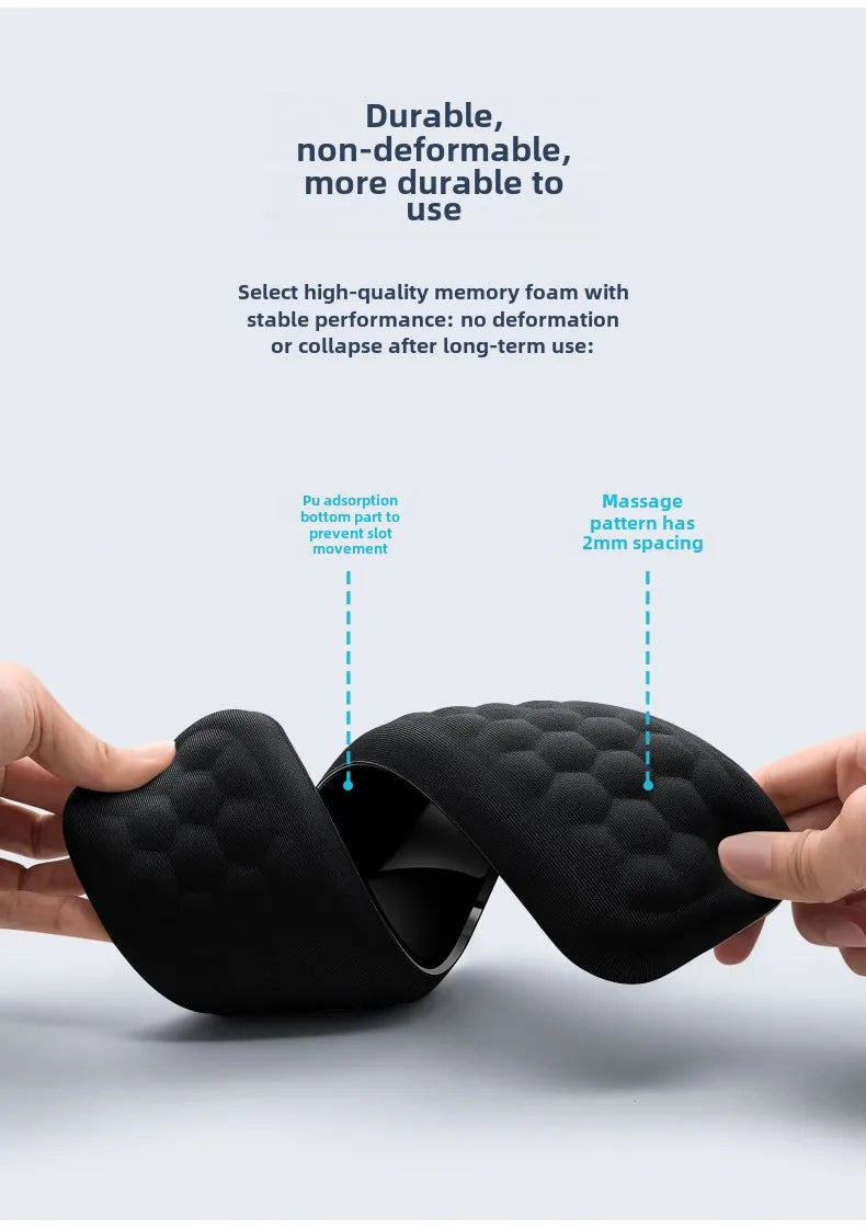 Ergonomic Keyboard and Mouse Wrist Rest Set – Memory Foam Support Pad