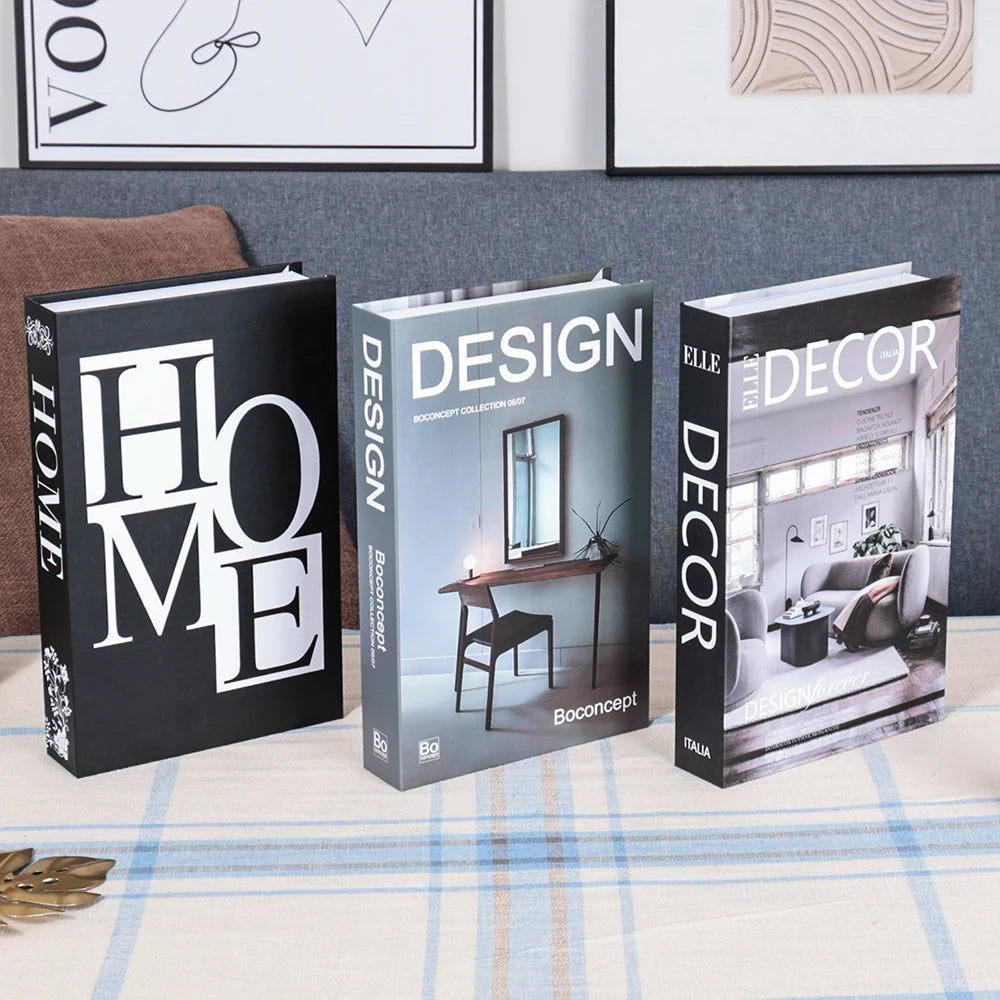 3PCS Fashion Decorative Fake Books