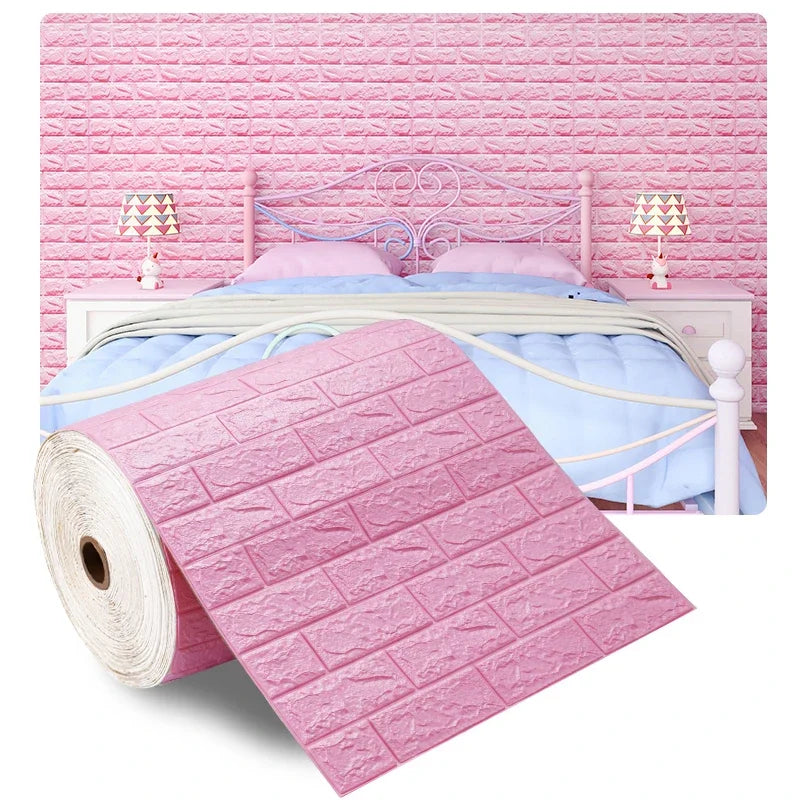 3D Self-Adhesive Foam Brick Wallpaper