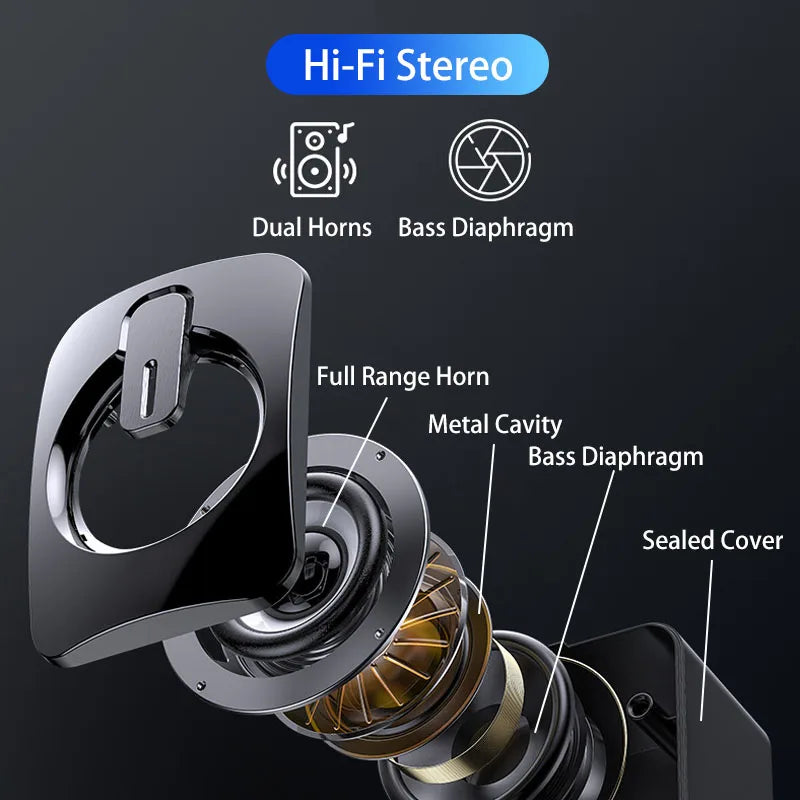 PC Sound Box – HiFi Stereo Computer Speakers with LED Lights & Microphone
