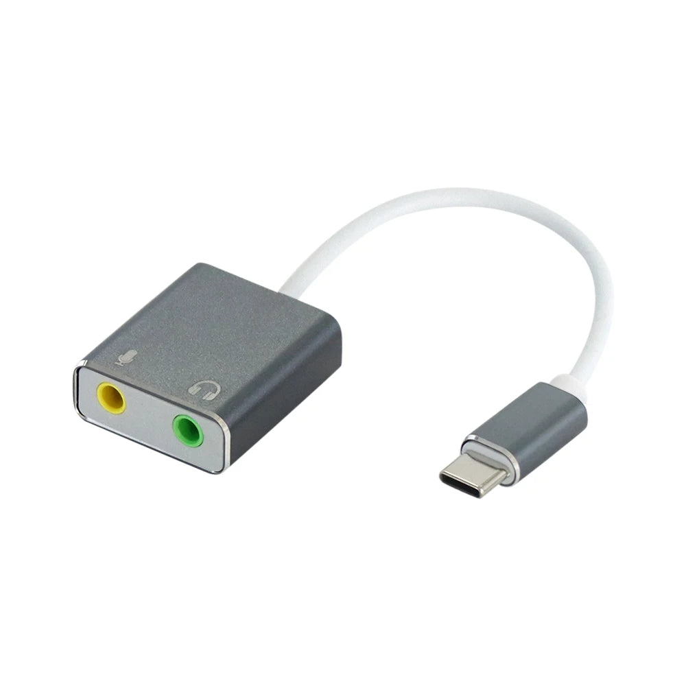 USB Type-C External Sound Card Adapter