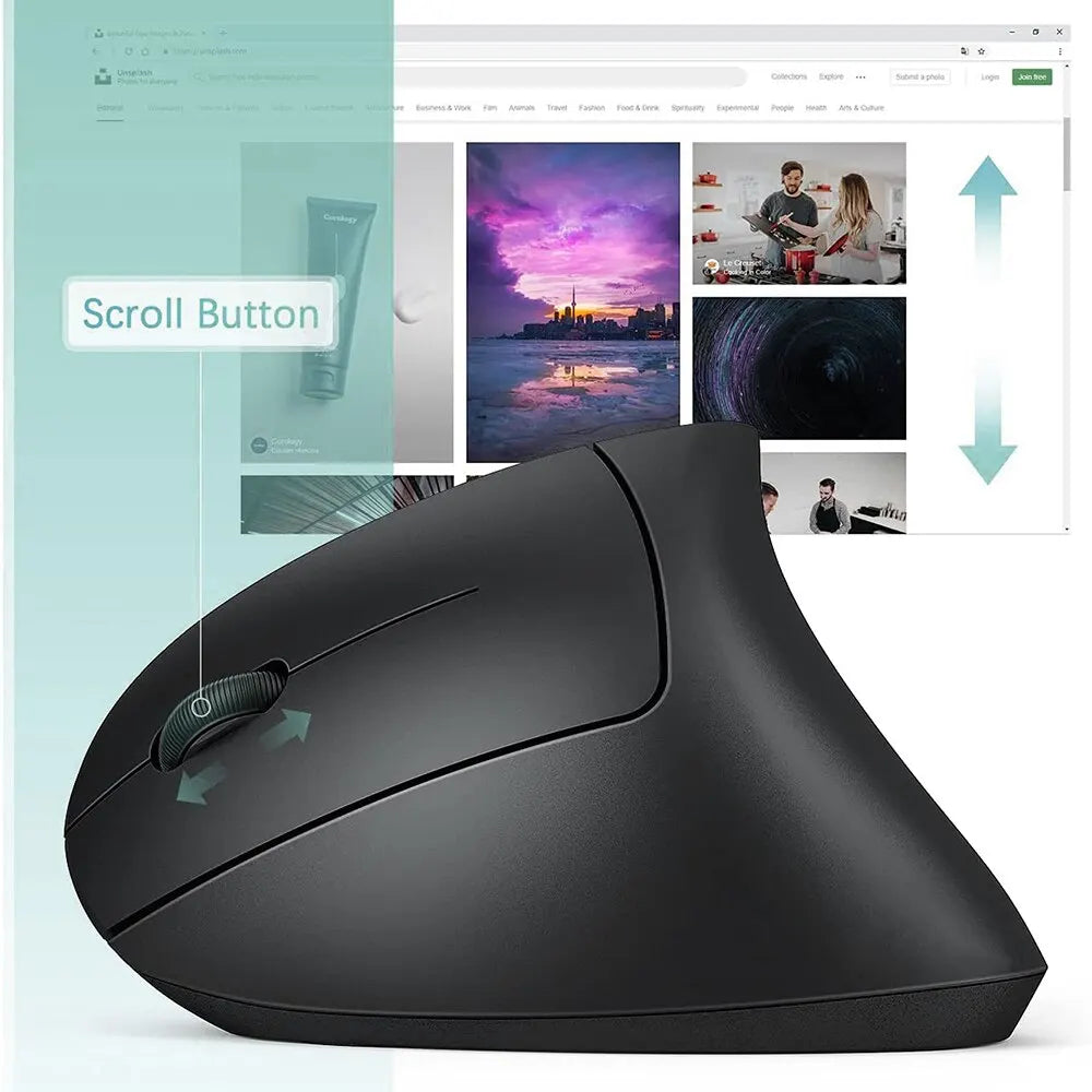 Ergonomic Vertical Wireless Mouse