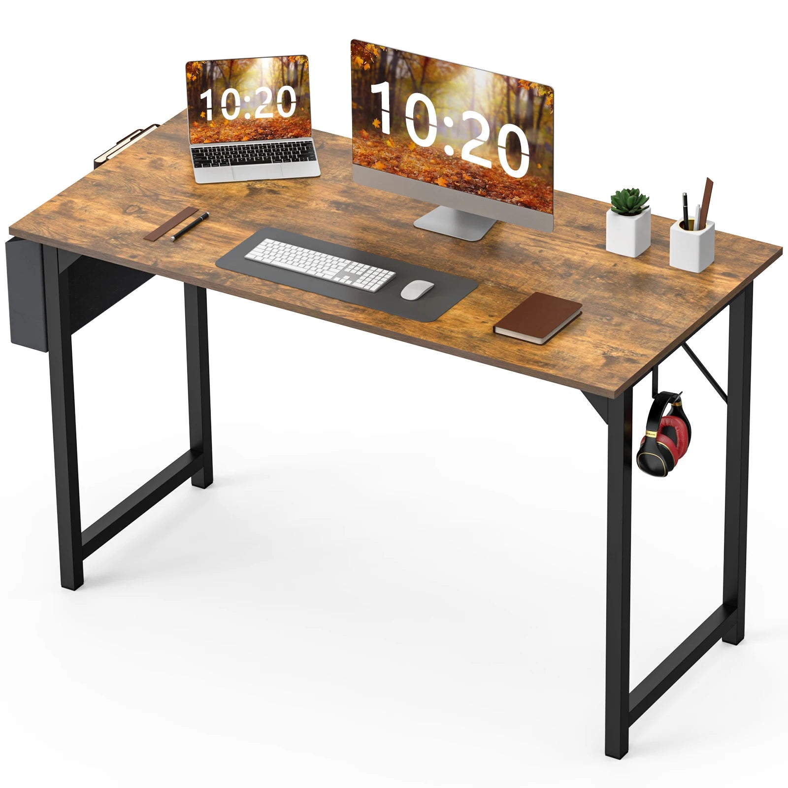 JHK Computer Desk with Side Bag & Headphone Hook