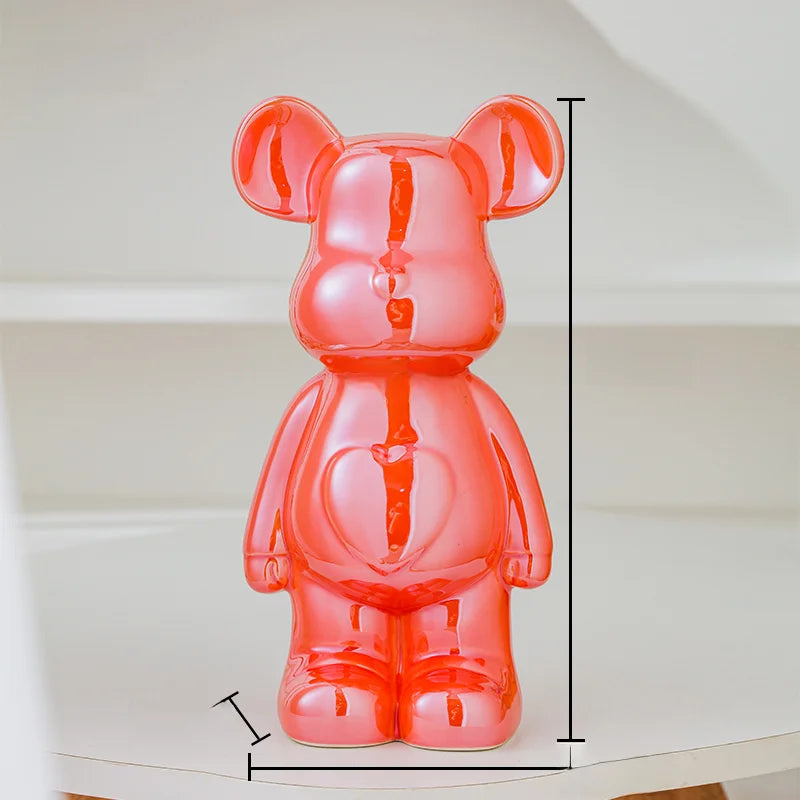 Aesthetic Bear Ceramic Sculpture