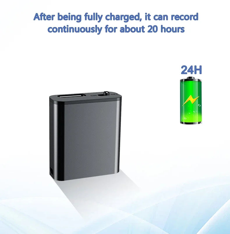 Ultra-Slim 0.25cm Digital Audio Dictaphone with Magnet