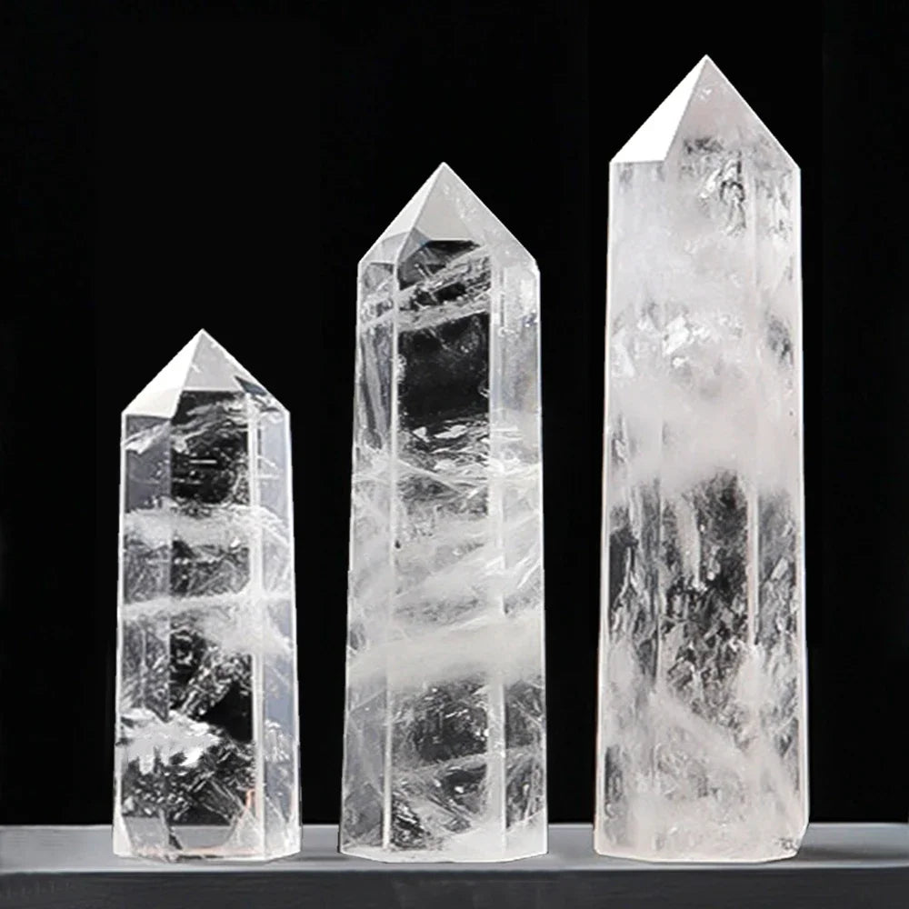 Natural Stone & Crystal Point Wand