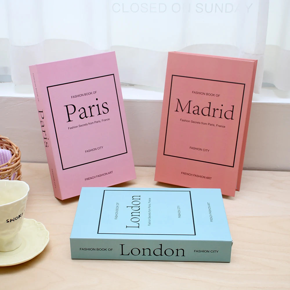 3PCS Fashion Decorative Fake Books
