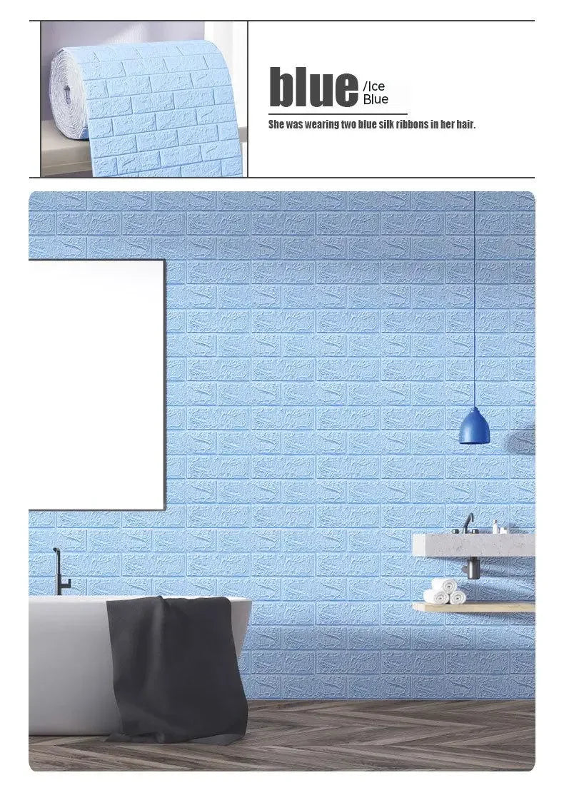 3D Self-Adhesive Foam Brick Wallpaper