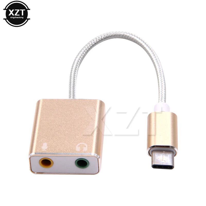 USB Type-C External Sound Card Adapter