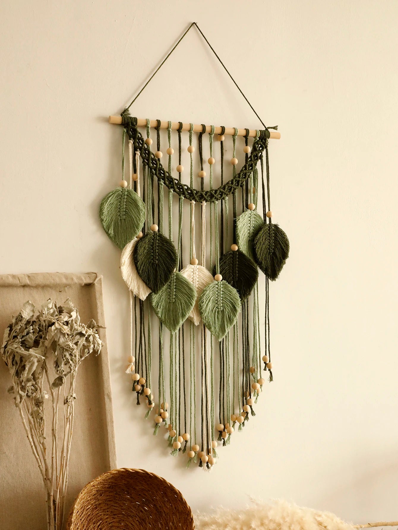 Leaf Macrame Wall Tapestry